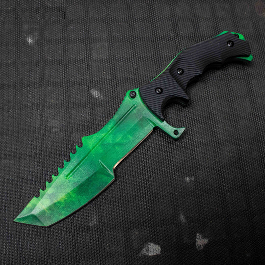 Gamma Doppler Emerald Green Huntsman Knife